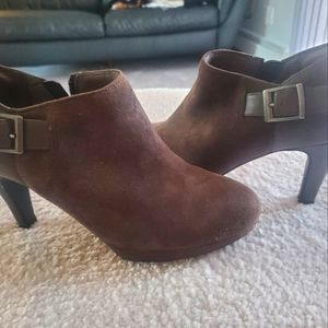 Suede/Leather Heeled booties